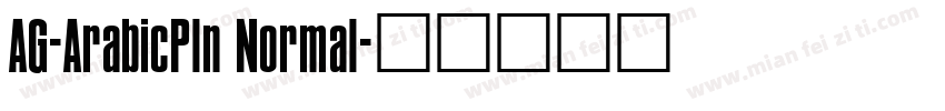 AG-ArabicPln Normal字体转换